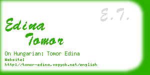 edina tomor business card